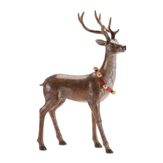 Melrose Glittered Deer Figurines Set